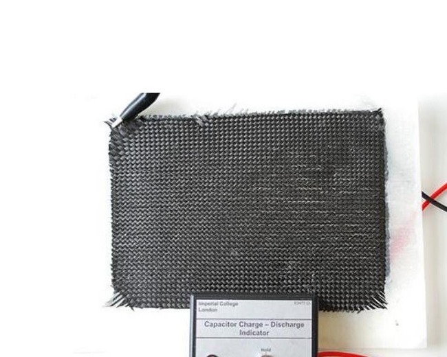 Structural carbon-fiber supercapacitor